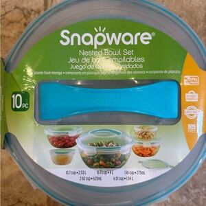 10-Piece Food Storage Set with Blue Lids